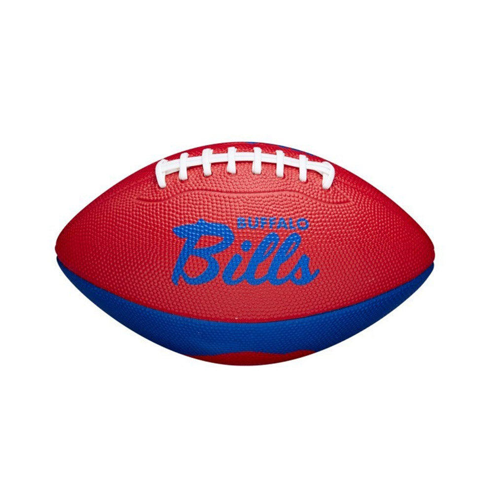 Bills Retro Mini Football in Red and Blue - Front View