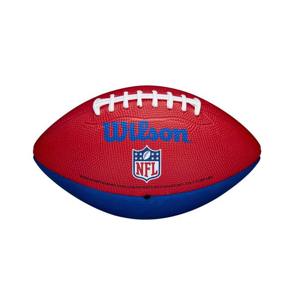 Bills Retro Mini Football in Red and Blue - Back View