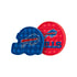 Bills Push Itz Helmet & Circle 2 Pack in Blue and Red - Front View