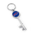 Bills Bottle Opener Keychain in Blue and Silver - Front View