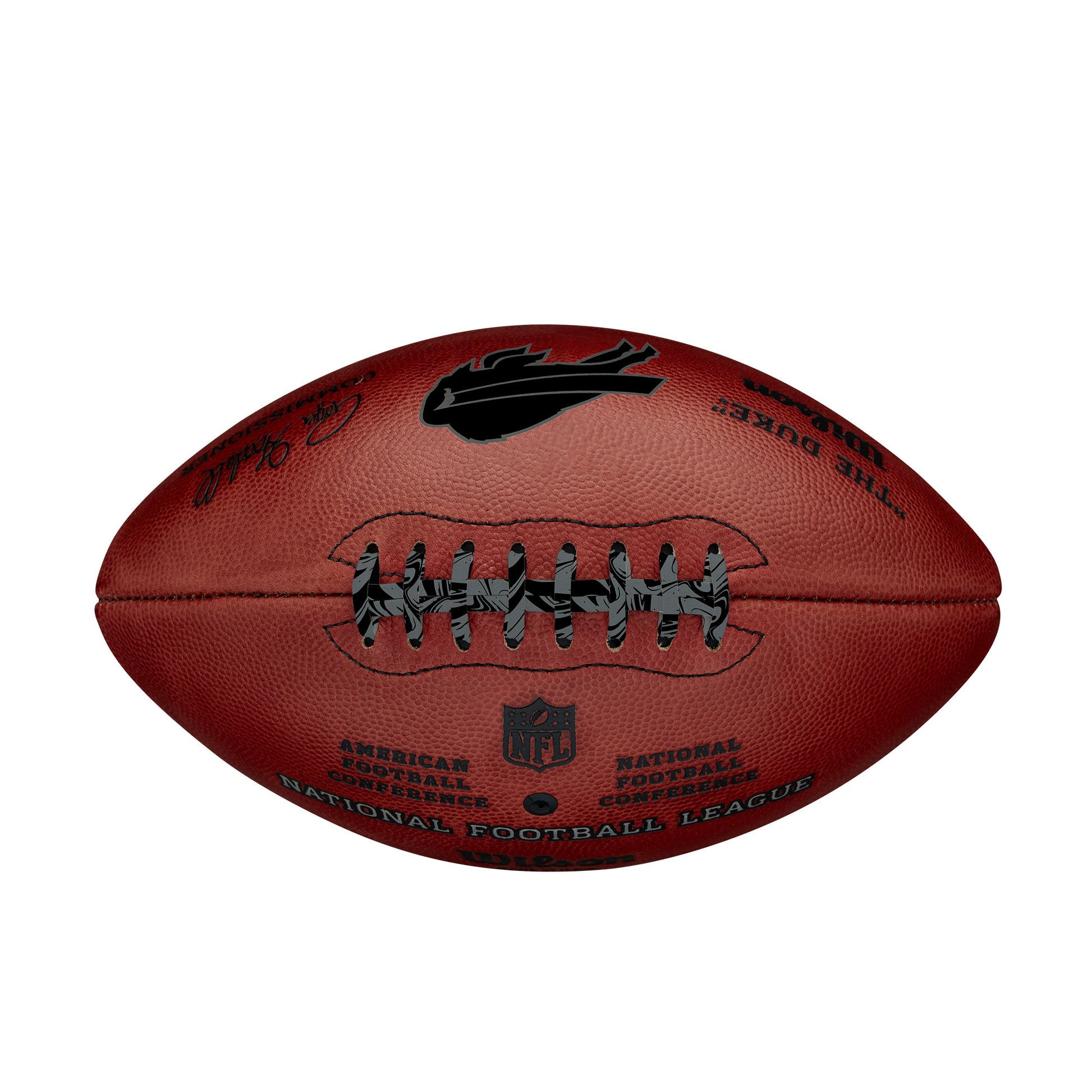 Wilson Bills The Duke Metallic Football in Brown - Top View