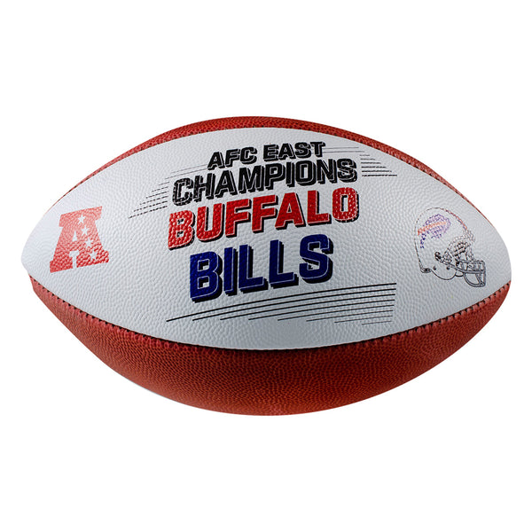 Bills AFC East Champs Football in Brown and White - Bottom View