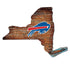 Bills Team Logo State Sign in Brown - Front View