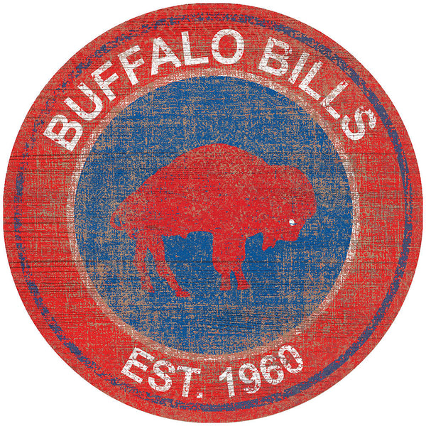 Bills Heritage Logo Sign in Red and Blue - Front View