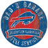Bills Dad's Garage Sign in Blue and Red - Front View