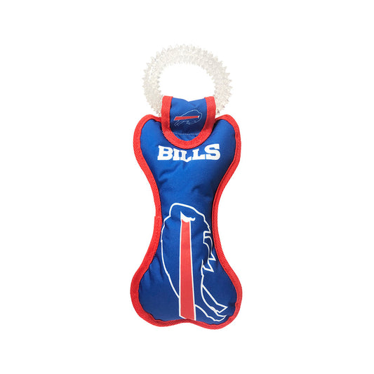 Bills Dental Tug Pet Toy in Blue and Red - Front View