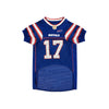 Bills Josh Allen Pet Jersey in Blue, Red, and White - Front View