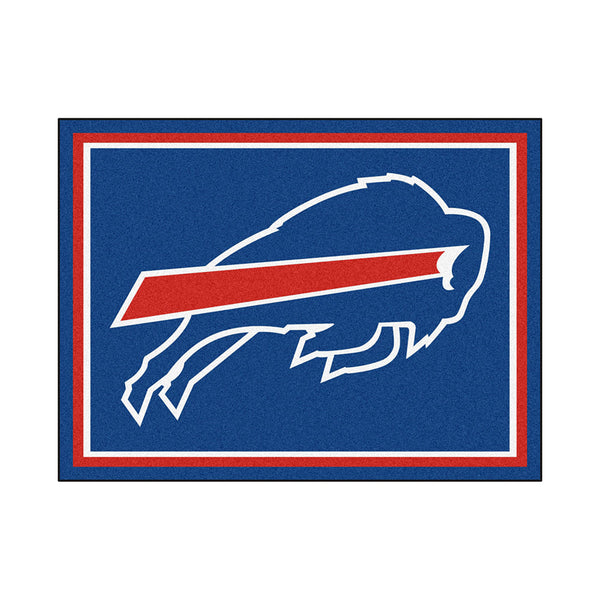 Bills 8x10 Team Logo Mat in Blue and Red - Front View