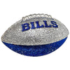 Bills Swarovski Crystal Football in Silver and Blue - Back View