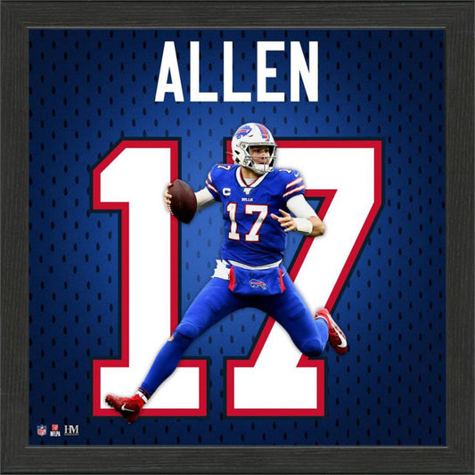 Buffalo Bills Josh Allen Jersey Number Frame - Front View