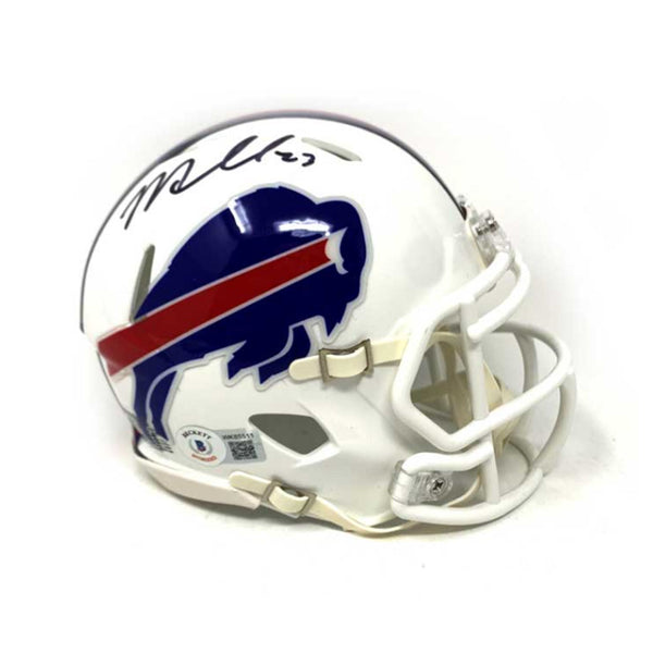 Micah Hyde Signed Buffalo Bills 2021 Speed Mini Helmet in White - Right View