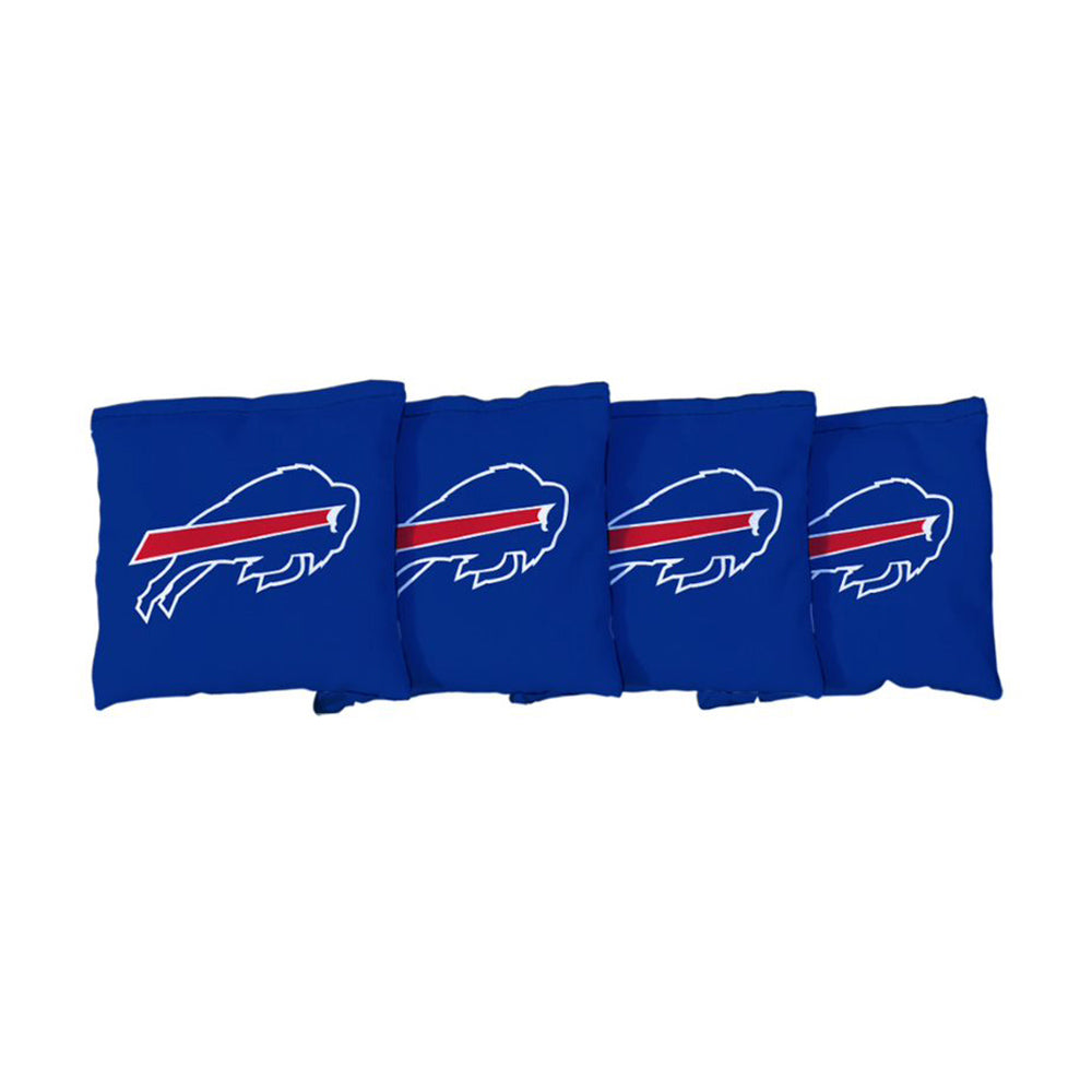 Victory Tailgate Bills Cornhole Bags: Corn-Filled in Blue - Top View