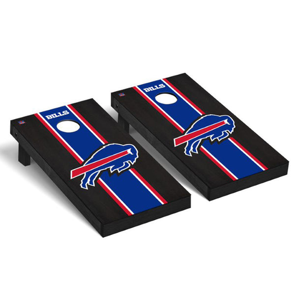 Victory Tailgate Bills Cornhole Premium in Black, Red, White and Blue - Top View