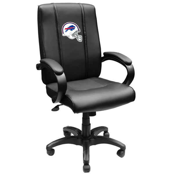 Dreamseat Bills Office Chair 1000 with  Helmet Logo in Black - Front Right View