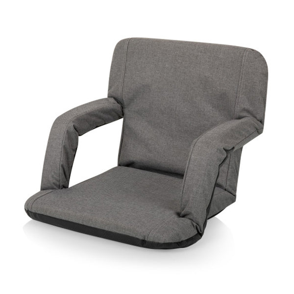Picnic Time Bills Portable Reclining Stadium Seat in Grey - Front View