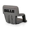 Picnic Time Bills Portable Reclining Stadium Seat in Grey - Back View