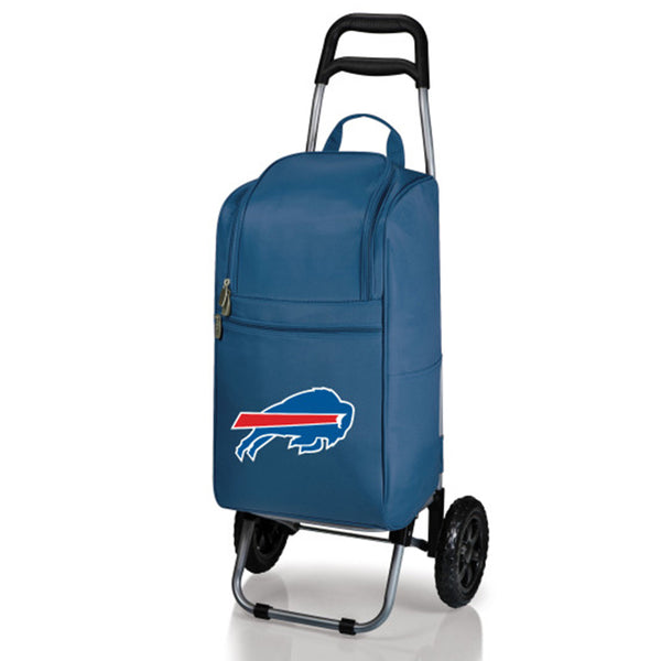 Picnic Time Bills Rolling Cart Cooler in Blue - Front View