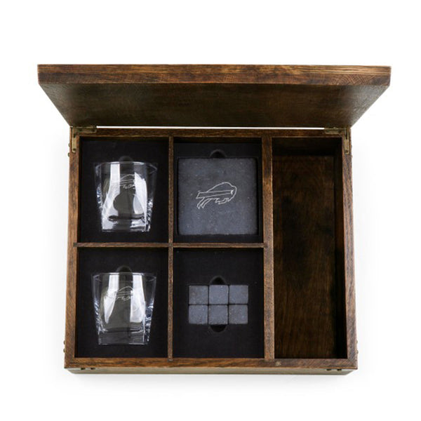 Picnic Time Bills Whiskey Box Gift Set - Full Set, open