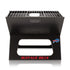 Picnic Time Bills X-Grill Portable Charcoal BBQ Grill in Black - Front View