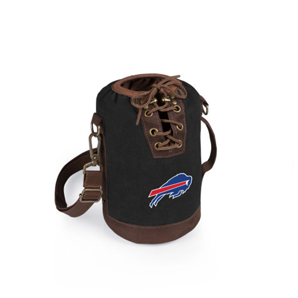 NFL Buffalo Bills Fans Logo Black And Brown Leather Jacket Men And