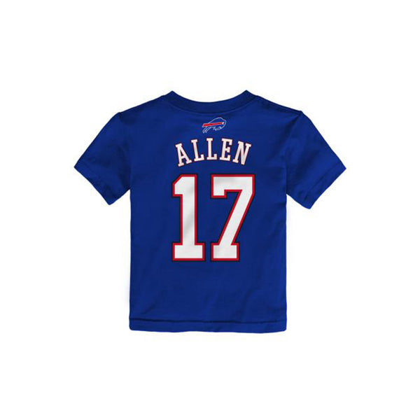 Toddler Bills Josh Allen T-Shirt in Blue - Back View