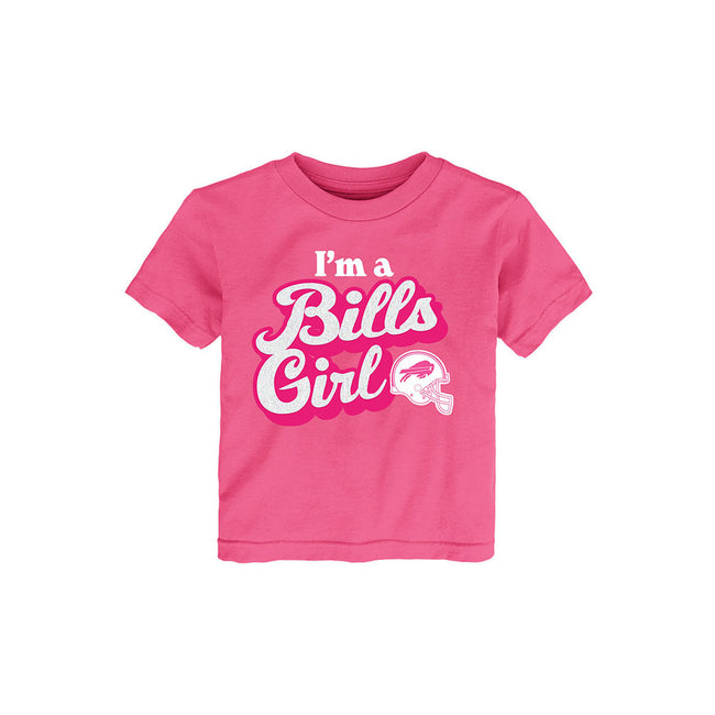 Girls Buffalo Bills Heart With Rainbow Colors Shirt