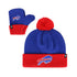 Bills '47 Brand Youth Knit/Gloves Set In Blue & Red - Front View