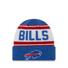 Youth New Era Bills Stated Knit Hat In Blue, White & Red - Front View