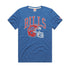 Homage Bills Team Helmet T-Shirt In Blue - Front View