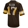 Wyoming Cowboys Josh Allen Jersey In Brown, Gold & White - Back View
