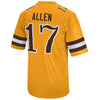 Wyoming Cowboys Josh Allen Jersey In Gold, Brown & White - Back View